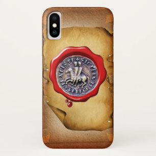 SEAL OF THE KNIGHTS TEMPLAR Red Wax Parchment Case-Mate iPhone Case