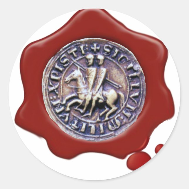 SEAL OF THE KNIGHTS TEMPLAR,  Red Wax ,White (Front)