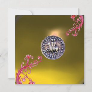 SEAL OF THE KNIGHTS TEMPLAR topaz yellow Invitation