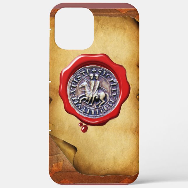 SEAL OF THE KNIGHTS TEMPLAR wax parchment Case-Mate iPhone Case (Back)