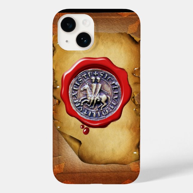 SEAL OF THE KNIGHTS TEMPLAR wax parchment Case-Mate iPhone Case (Back)