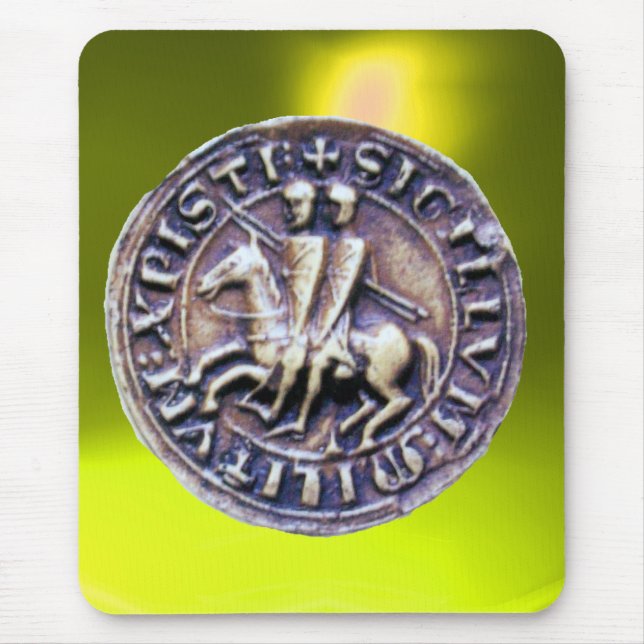 SEAL OF THE KNIGHTS TEMPLAR yellow Mouse Pad (Front)