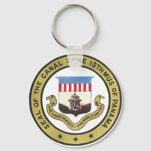 SEAL OF THE PANAMA CANAL ZONE KEYCHAIN