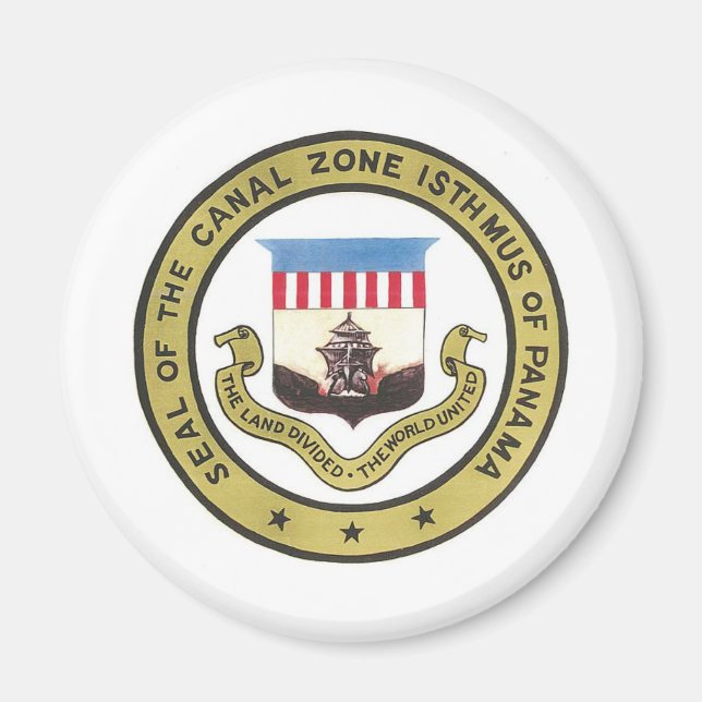 SEAL OF THE PANAMA CANAL ZONE MAGNET (Front)