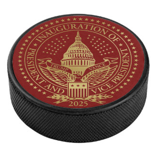 Seal of the Second Inauguration of President Trump Hockey Puck