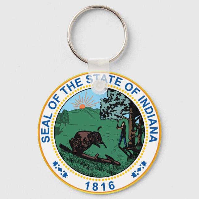 Seal of the State of Indiana Keychain (Front)