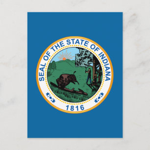 Seal of the State of Indiana Postcard