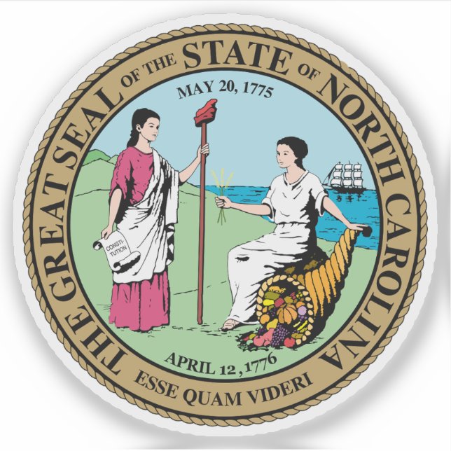 Seal of the state of North Carolina, USA (Front)