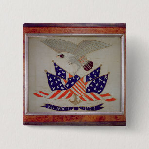 Seal of the United States of America, c.1840 2 Inch Square Button