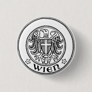 Seal of Vienna, AUSTRIA 1 Inch Round Button