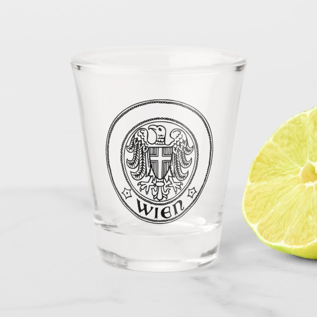 Seal of Vienna, AUSTRIA Shot Glass (Front)