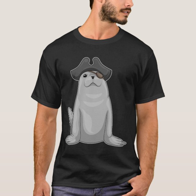 Seal Pirate Eye patch T-Shirt (Front)