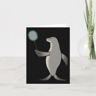 Seal Playing Badminton Hob Card