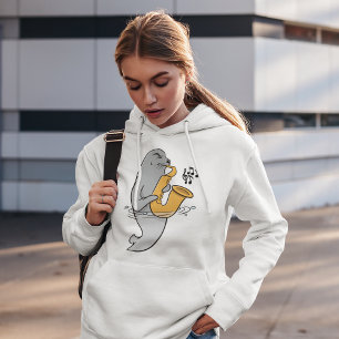 Seal Playing The Saxophone Hoodie