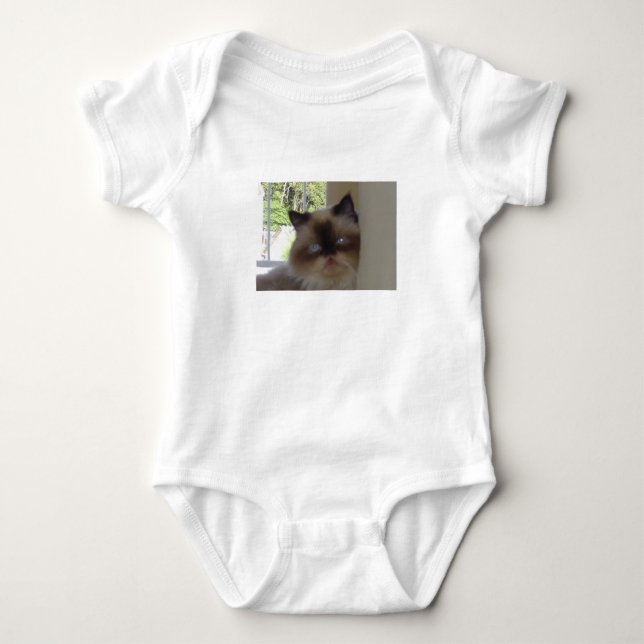 seal point himalayan baby bodysuit (Front)