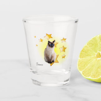 Seal Point Siamese Cat is a Star  Shot Glass