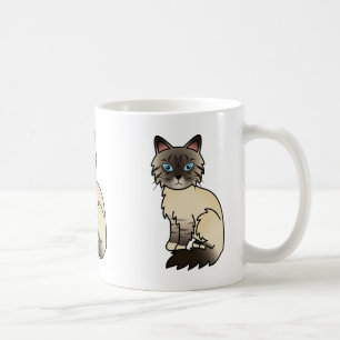 Seal Point Tabby Birman / Ragdoll Cat Coffee Mug
