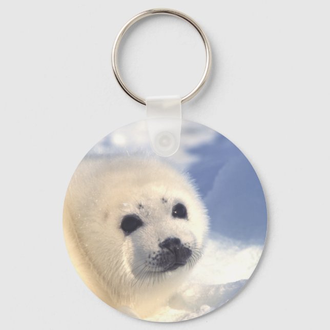 Seal Pup Face Keychain (Front)