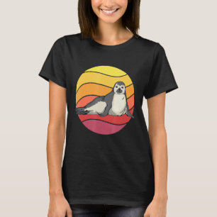 Seal Retro Sunset Sea Dog Seals T-Shirt
