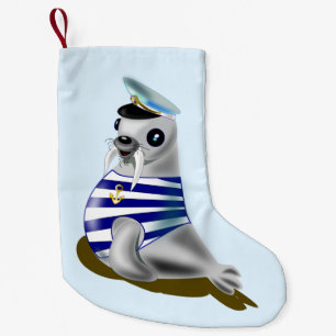 Seal Sailor Funny Christmas Stocking