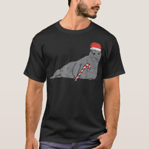 Seal Santa Animal Christmas Pyjamas Xmas PJs Women T-Shirt