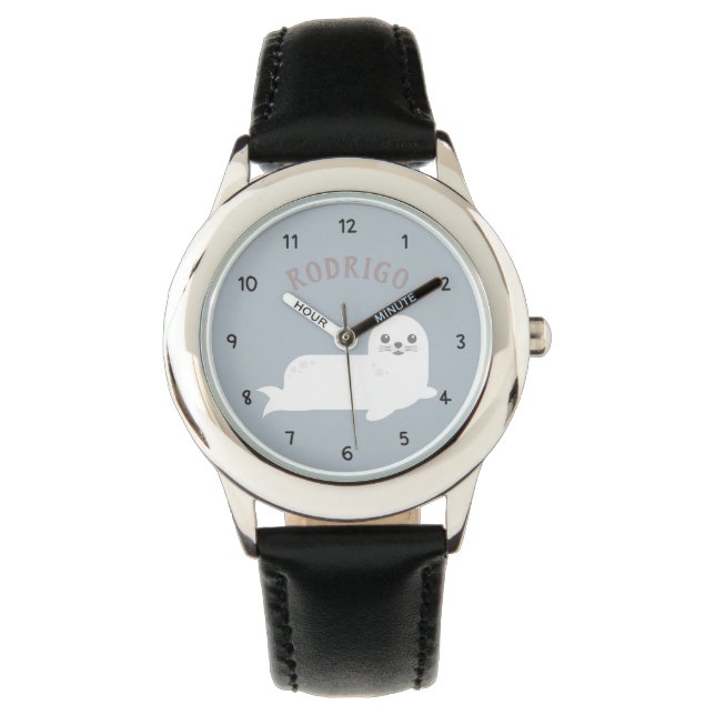 Seal Simple Kids Your Name Numbers Boys Wrist Watch (Front)