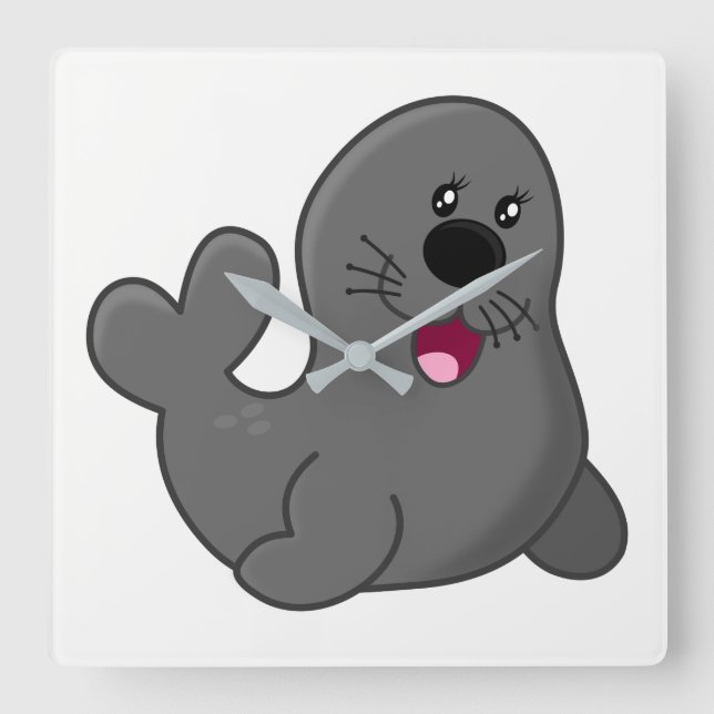 Seal Square Wall Clock (Front)