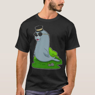 Seal Sunglasses Cylinder T-Shirt