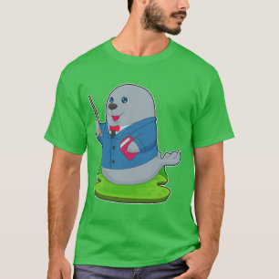 Seal Teacher Book School T-Shirt