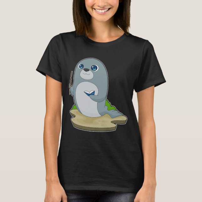 Seal Teacher Book T-Shirt (Front)