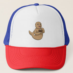 Seal with Cake Trucker Hat