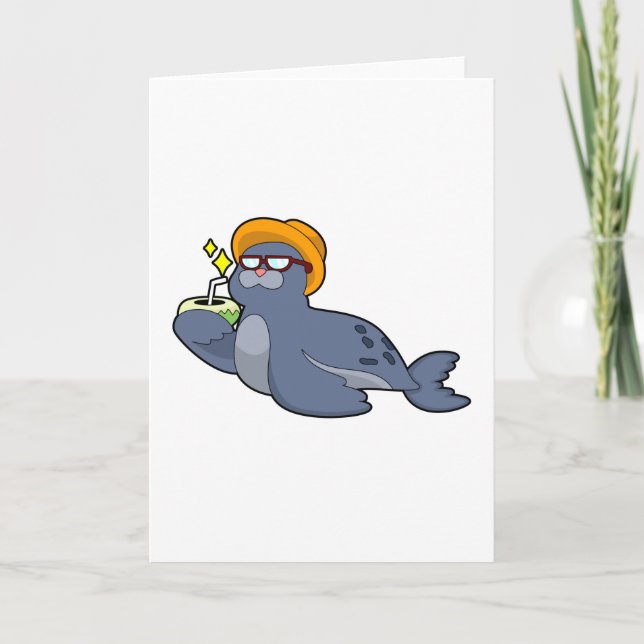 Seal with Coconut Card (Front)