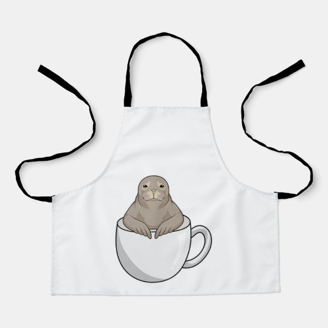 Seal with Coffee cup Apron (Front)