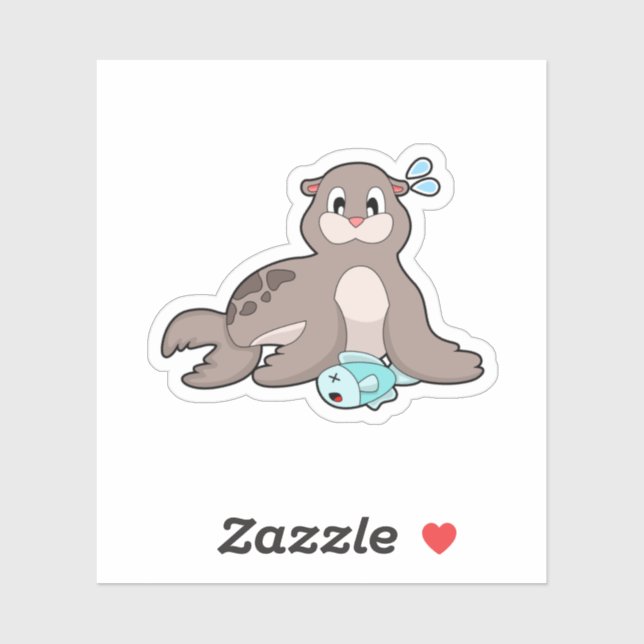 Seal with Fish (Sheet)