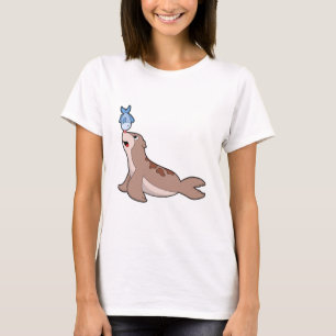Seal with Fish (2).PNG T-Shirt