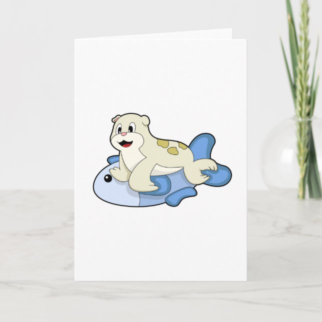 Seal with Fish Card (Front)