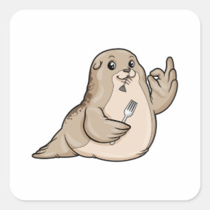 Seal with Fish & Fork