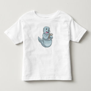 Seal with Fish Toddler T-shirt
