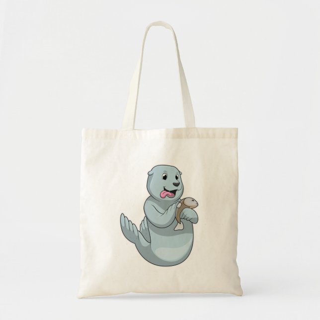 Seal with Fish Tote Bag (Front)