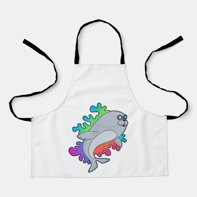 Seal with Glasses Apron (Front)