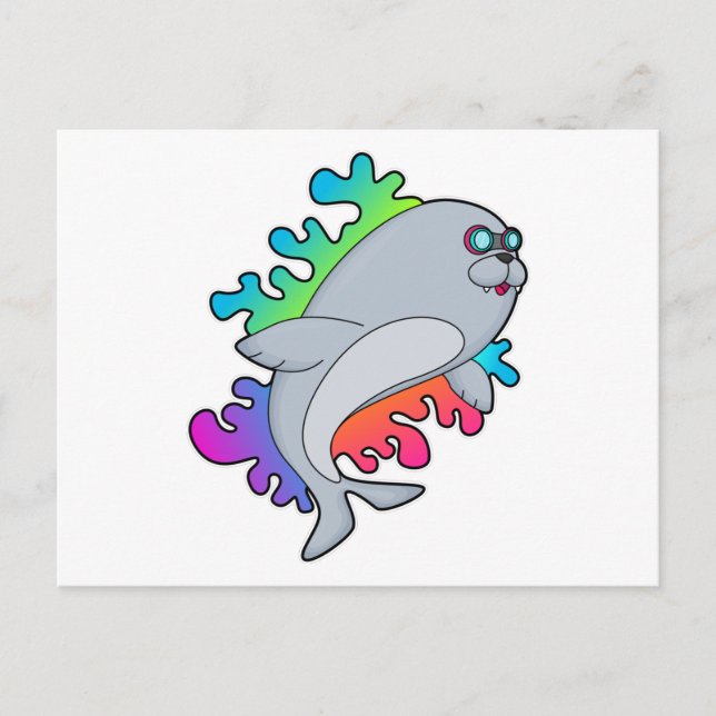 Seal with Glasses Postcard (Front)