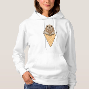Seal with Ice cream cone Hoodie