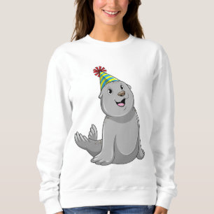 Seal with Party hat Party Sweatshirt