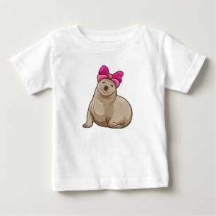 Seal with Ribbon Baby T-Shirt
