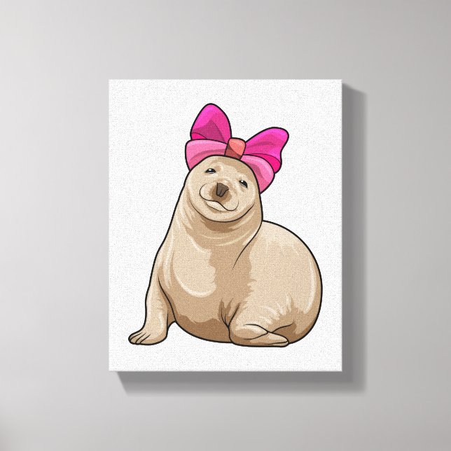 Seal with Ribbon Canvas Print (Front)