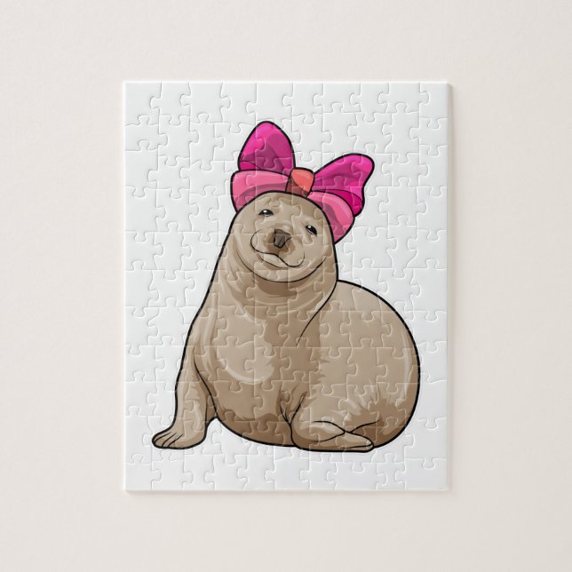 Seal with Ribbon Jigsaw Puzzle (Vertical)
