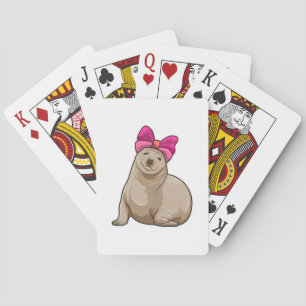Seal with Ribbon Playing Cards