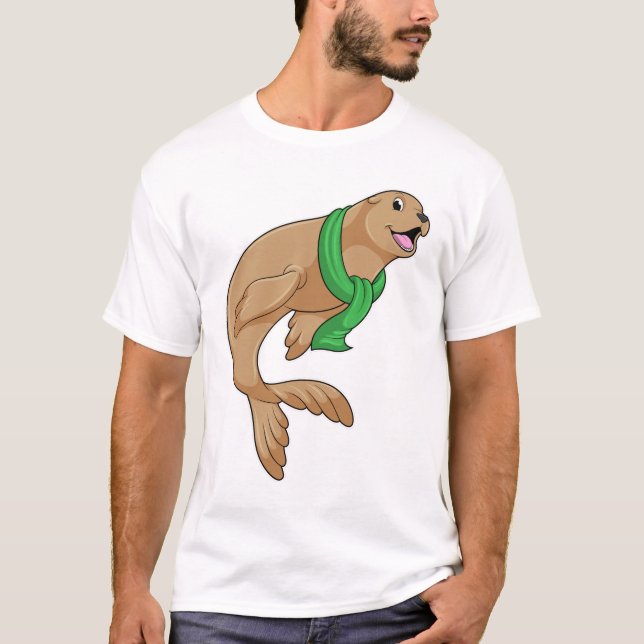 Seal with Scarf T-Shirt (Front)