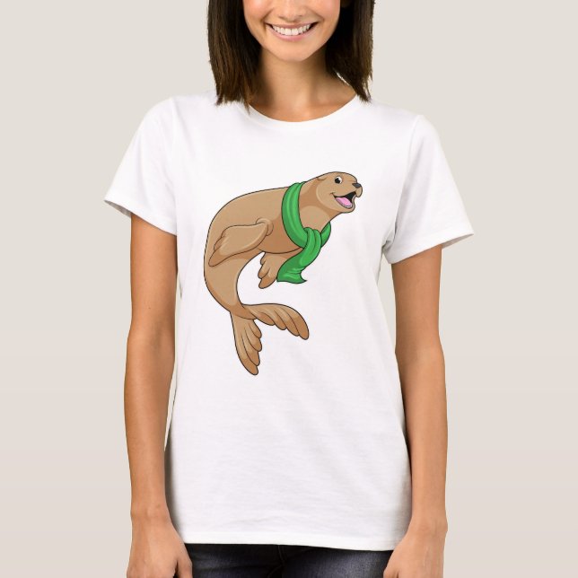 Seal with Scarf T-Shirt (Front)