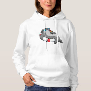 Seal with Swim ring & Drink Hoodie